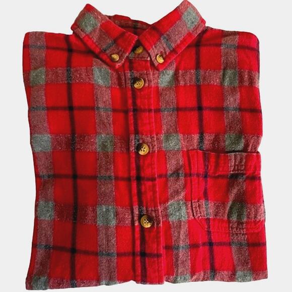 Madewell x Penfield Classic Slim Flannel warm n cozy layers red plaid gray black - Picture 10 of 10